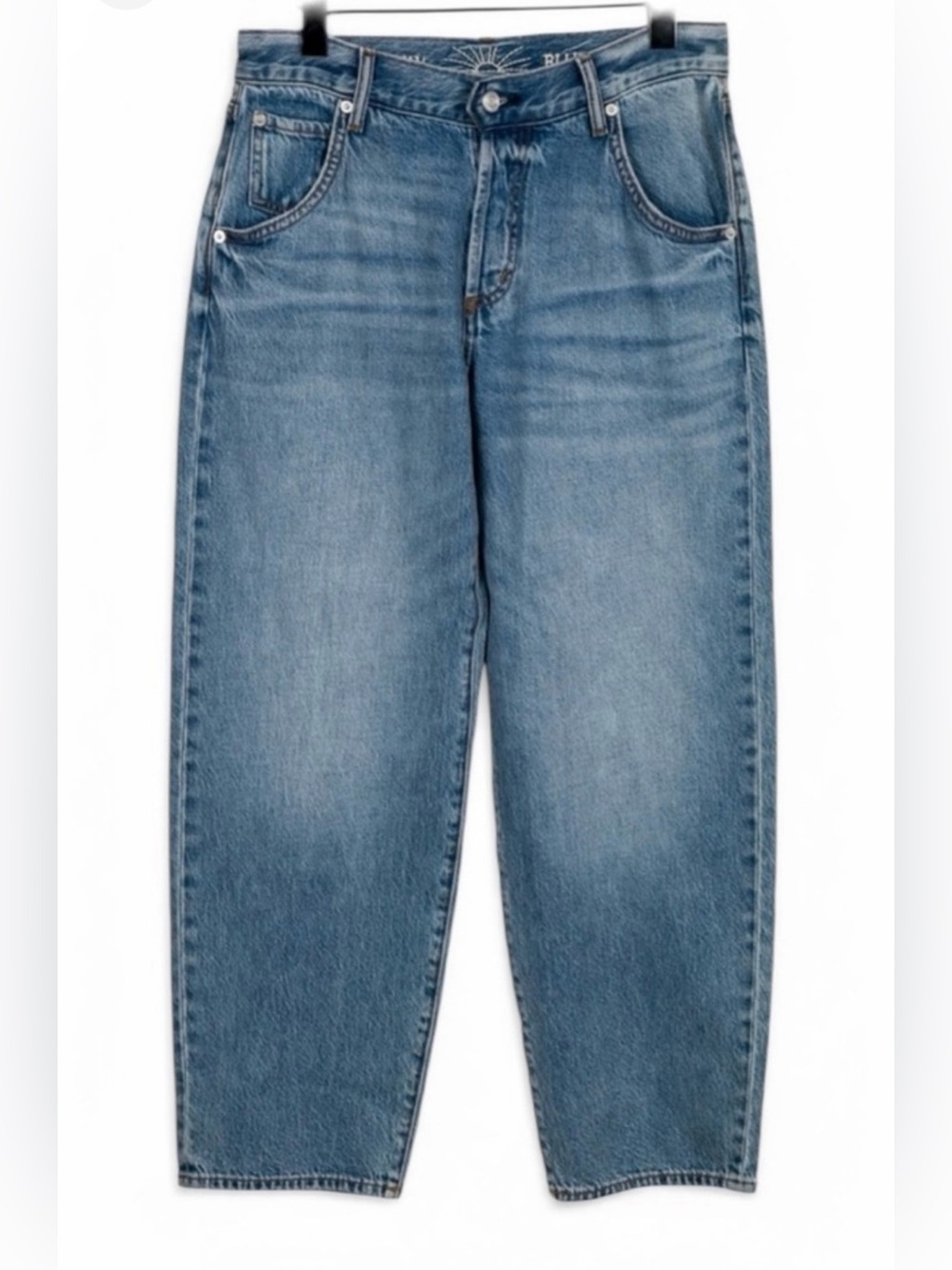 Daily Blue Mantra Barrel Leg Jeans High Rise Blue Denim Adriano Goldschmied 27 - Picture 15 of 15